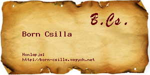 Born Csilla névjegykártya